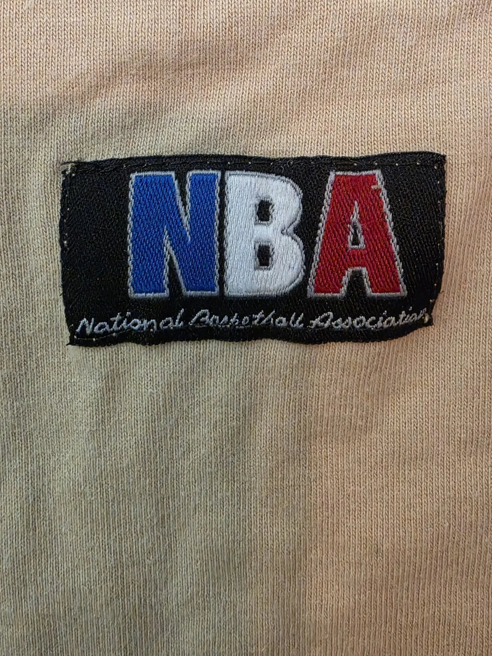 NBA Tan Short Sleeve Graphic Tee with Multicolor Logo